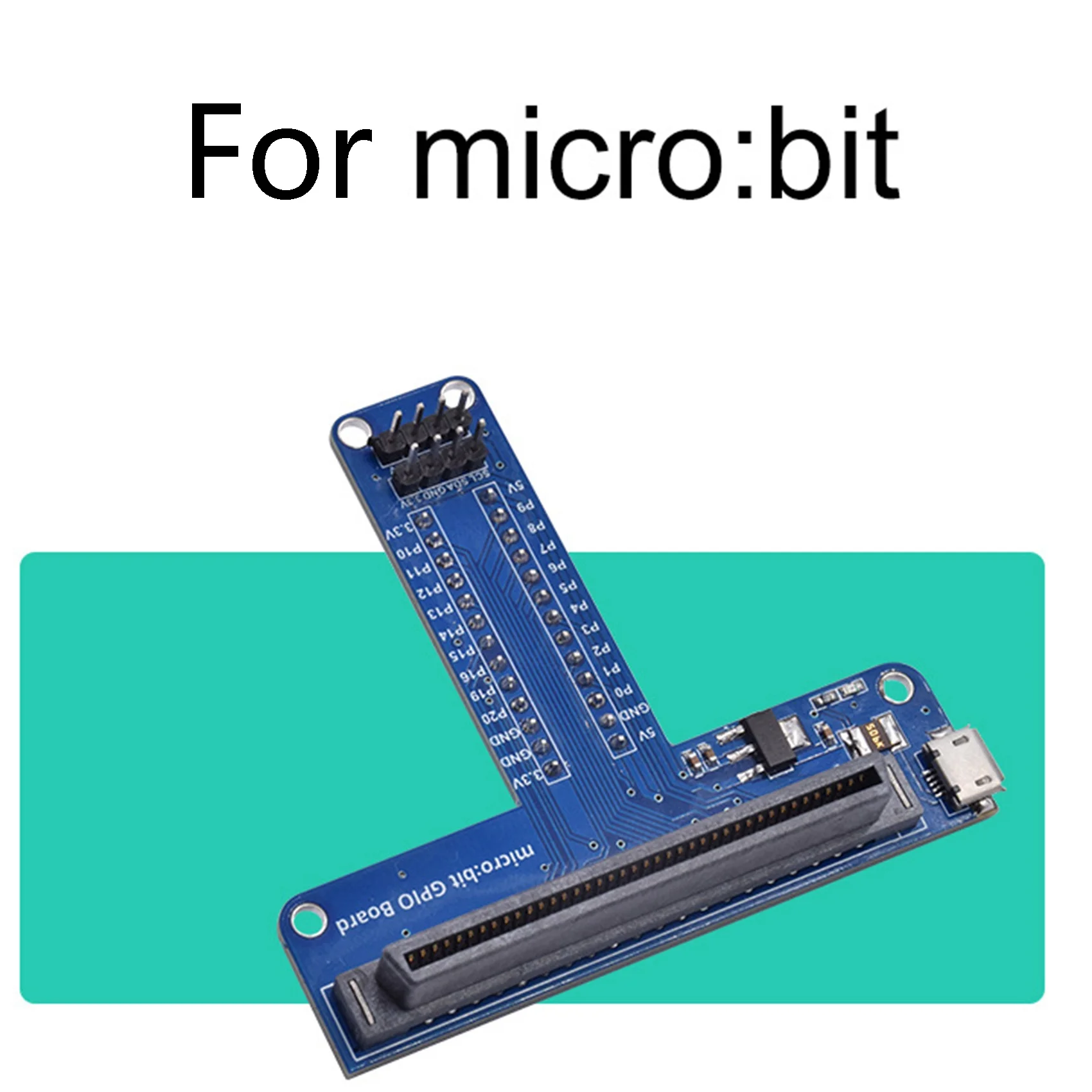 Adaptador de expansión tipo AU32-T para placa de pruebas Microbit, interfaz de programación gráfica Python para BBC Microbit