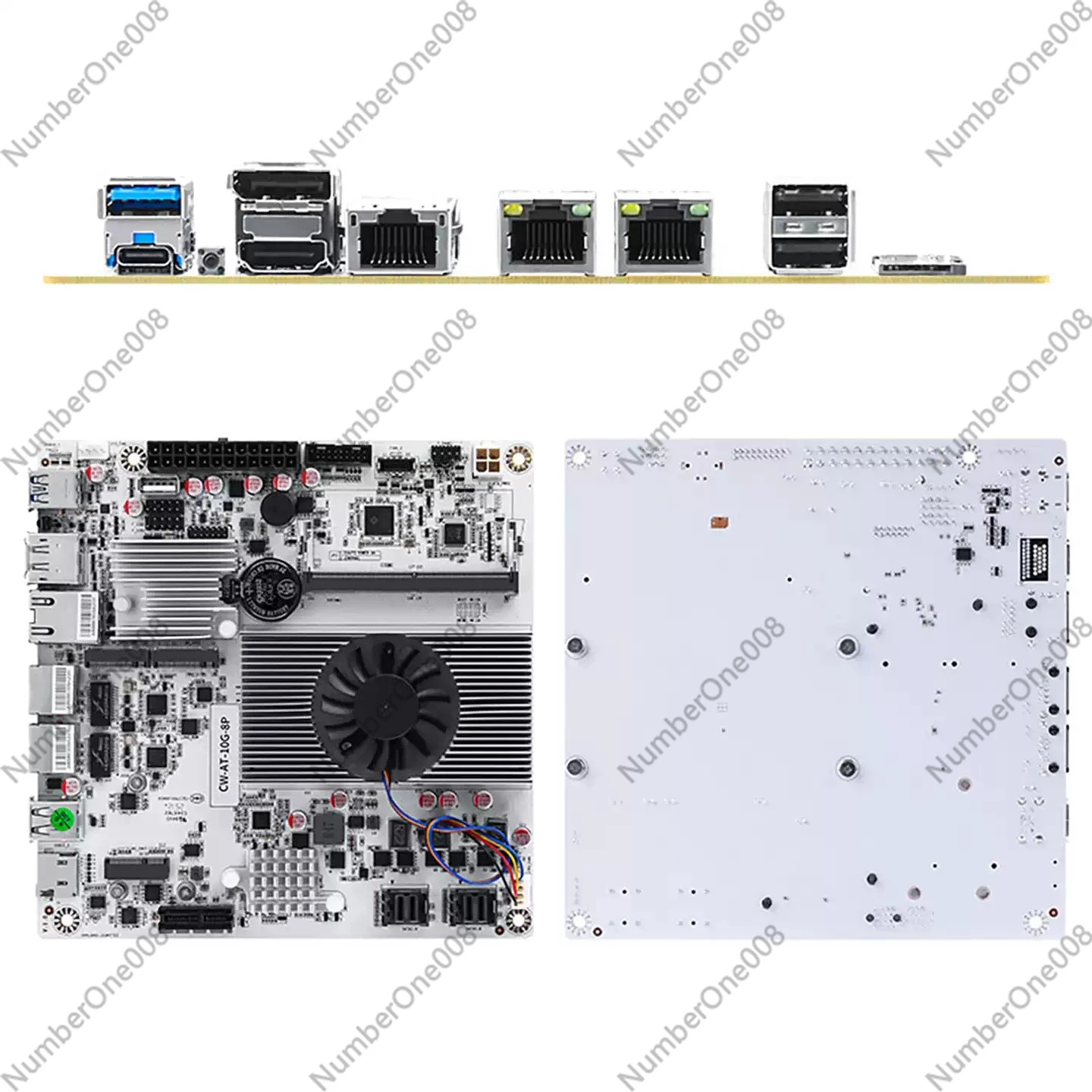 

Материнская плата для NAS с 8 отсеками, PCIex1 Type-C, 10G, N150 N100 I3-N305, 1*10G, 2*2.5G LAN, 2*NVMe, 2*SFF-8643, 8*SATA