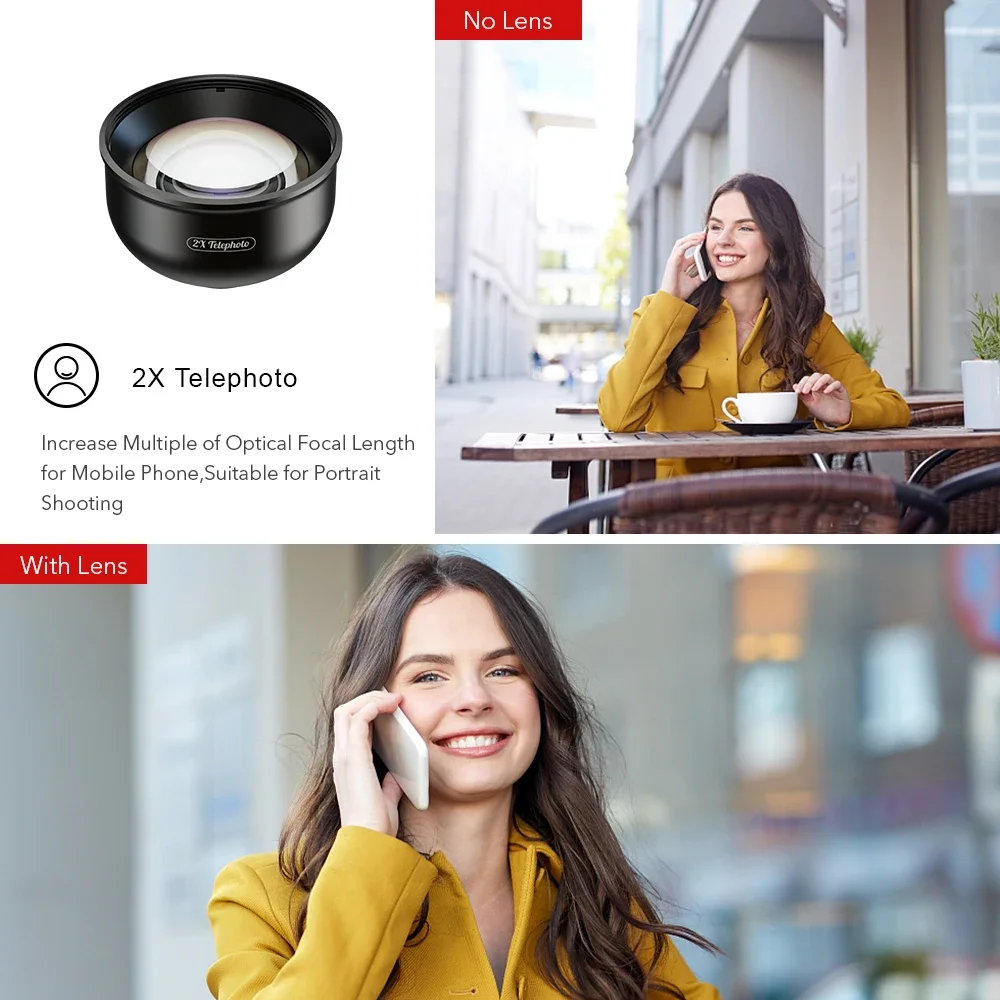 HD 2X Telescoop Lens 4K Telezoom Telefoon Camera Lens CPL Ster Filter Voor Huawei Samsung Alle Smartphone drop-verzending