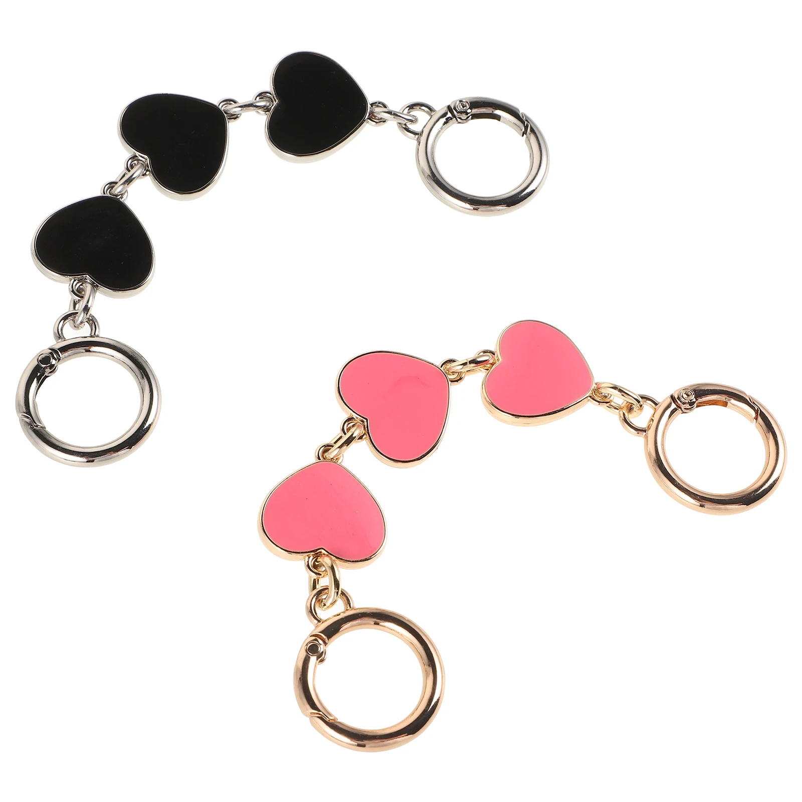 

2pcs Metal Chain Bag Extender Strap DIY Crossbody Replacement Purse Decor Practical Texture Handbag Underarm Fashion Unique
