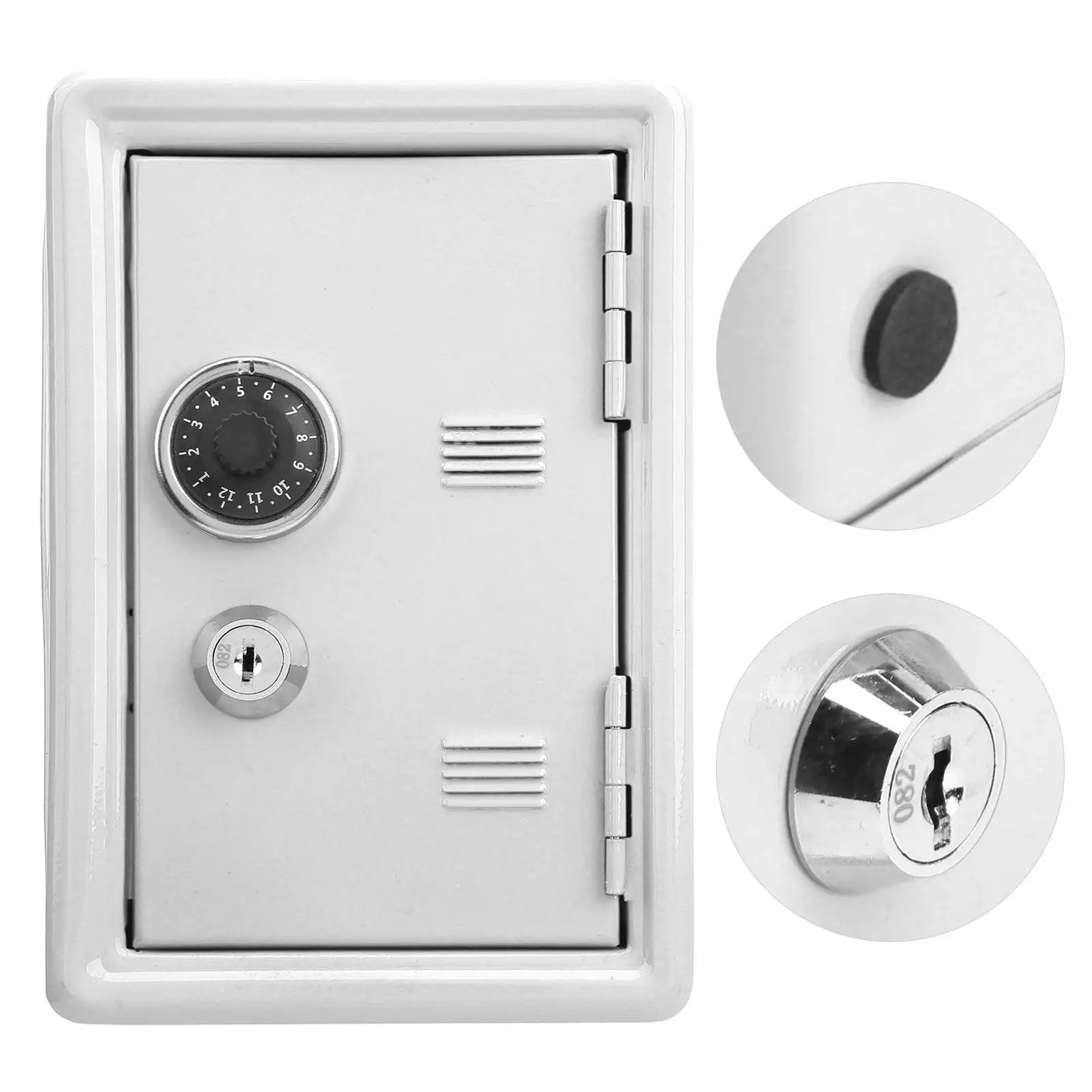 

ZK20 Детский мини-футляр для хранения денег с ключом, имитация сейфа, металлический инновационный подарок, поставки белого цвета