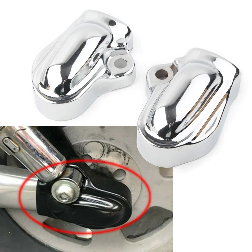 Chrome Motorcycle Bar & Shield Rear Axle Nut Covers Left+Right For Harley V-Rod VRSC Muscle VRSCF 2002-2017