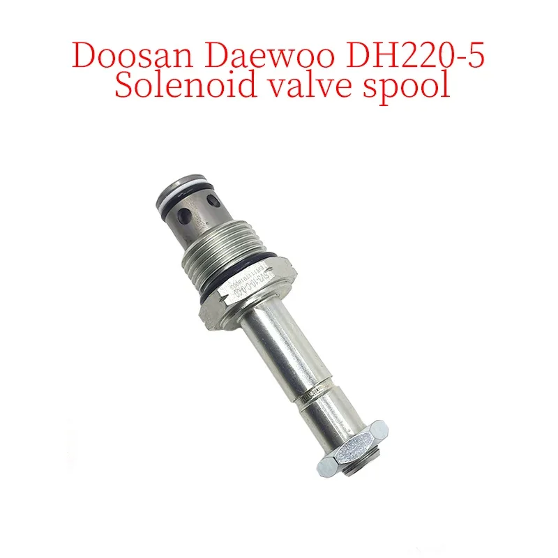 Excavator Accessories for Doosan Daewoo DH220-5 Solenoid Valve Spool (Size: Long 90mm, Spiral Teeth 22mm, Hole Spacing 16mm) New