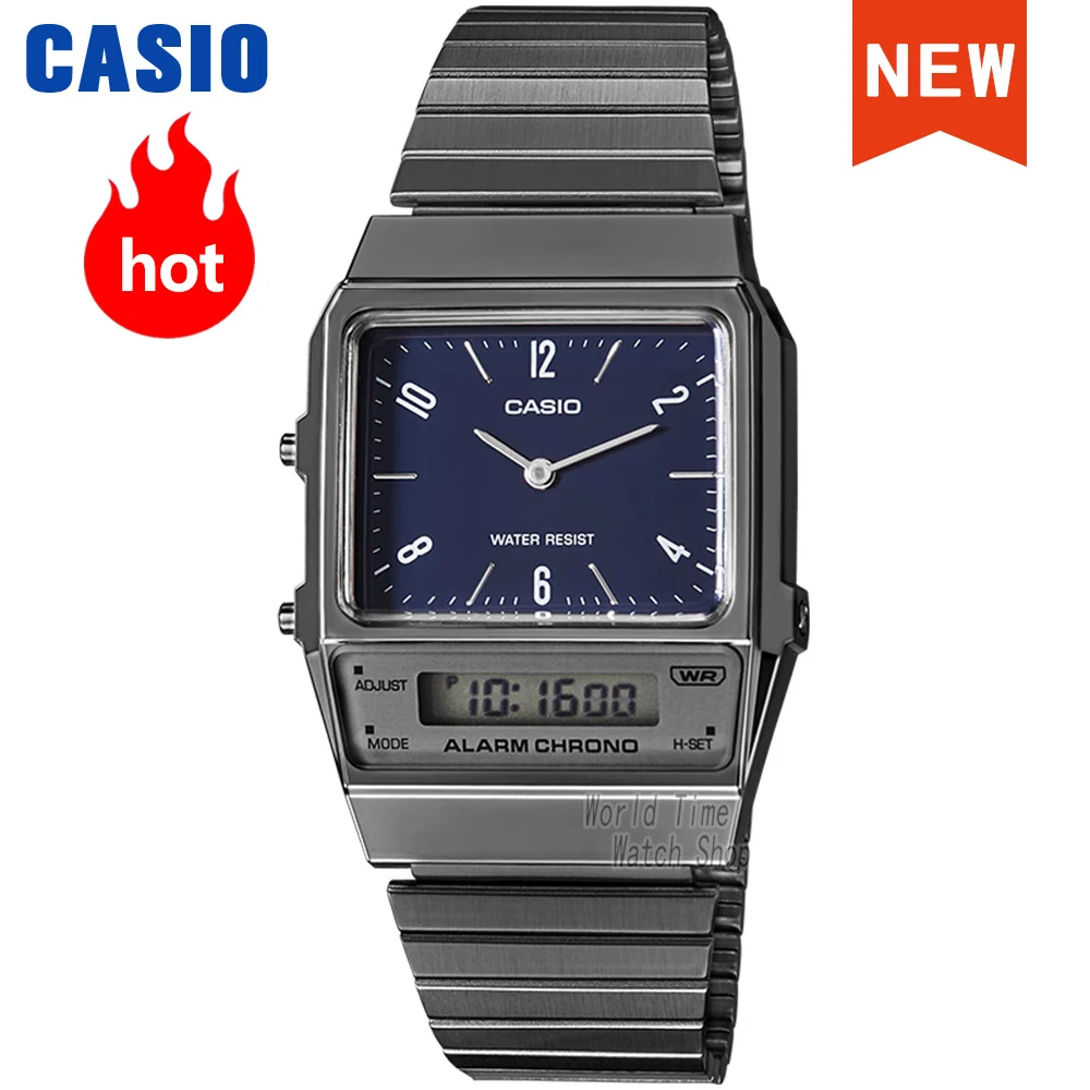 Casio นาฬิกาแบรนด์ชั้นนำชุดหรูหรากันน้ำขนาดเล็กนาฬิกาหน้าปัดทรงสี่เหลี่ยมย้อนยุคนาฬิกาควอตซ์ relogio masculino ใหม่สำหรับ2024