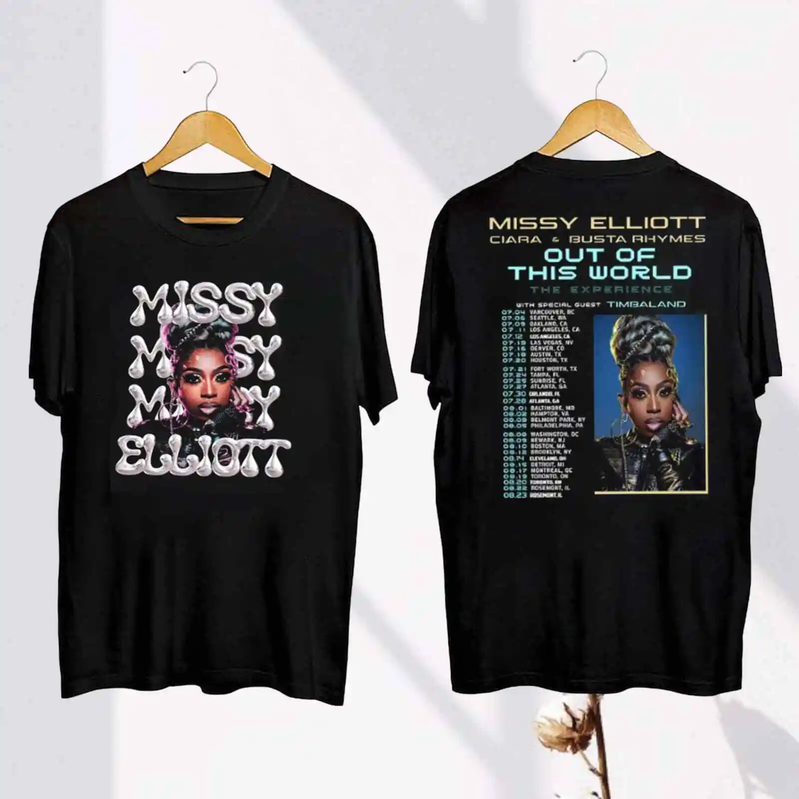 

Graphic Missy Elliott 2024 Tour Shirt, Missy Elliott Out of This World 2024 Tour