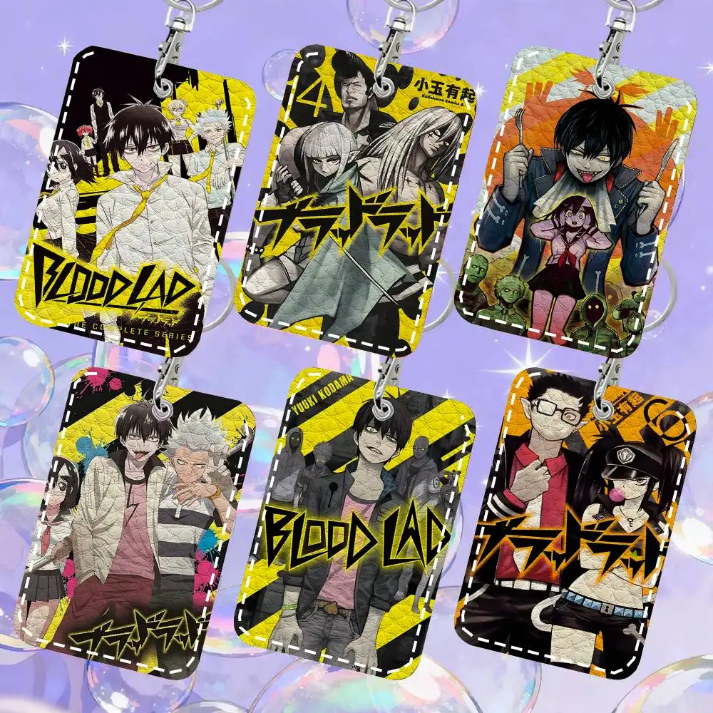 

1 шт. Аниме B-BLOOD LAD Cool Boy: Кожаный картхолдер-брелок для карт доступа и ключей
