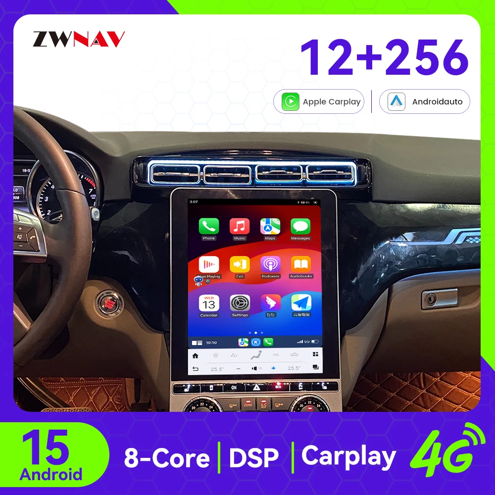 

Android 15 CarPlay Car Radio 12.1 Inch Touch Screen For Mercedes Benz ML 2012-2015 GPS Navigation Multimedia Player Head Unit