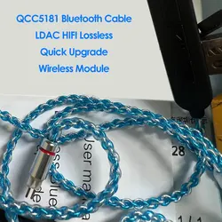 QCC5181 LDAC Bluetooth Upgrade Cable aptX Lossless LC3 for MMCX SE215 SE535 0.75mm 2Pin CCA TRN KZ IE80 N5005 UE QDC Headset AAC