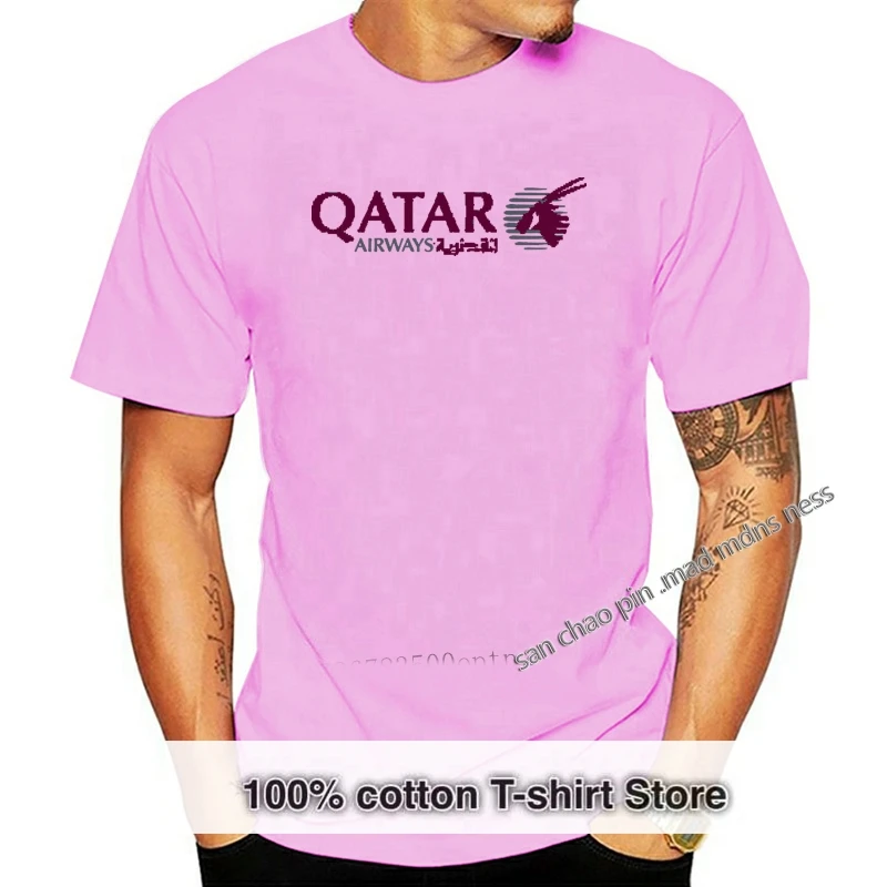 Qatar Airways T Shirt2024 New Summer Men 100% Cotton T Shirt Short Sleeve Tee Shirts 010975