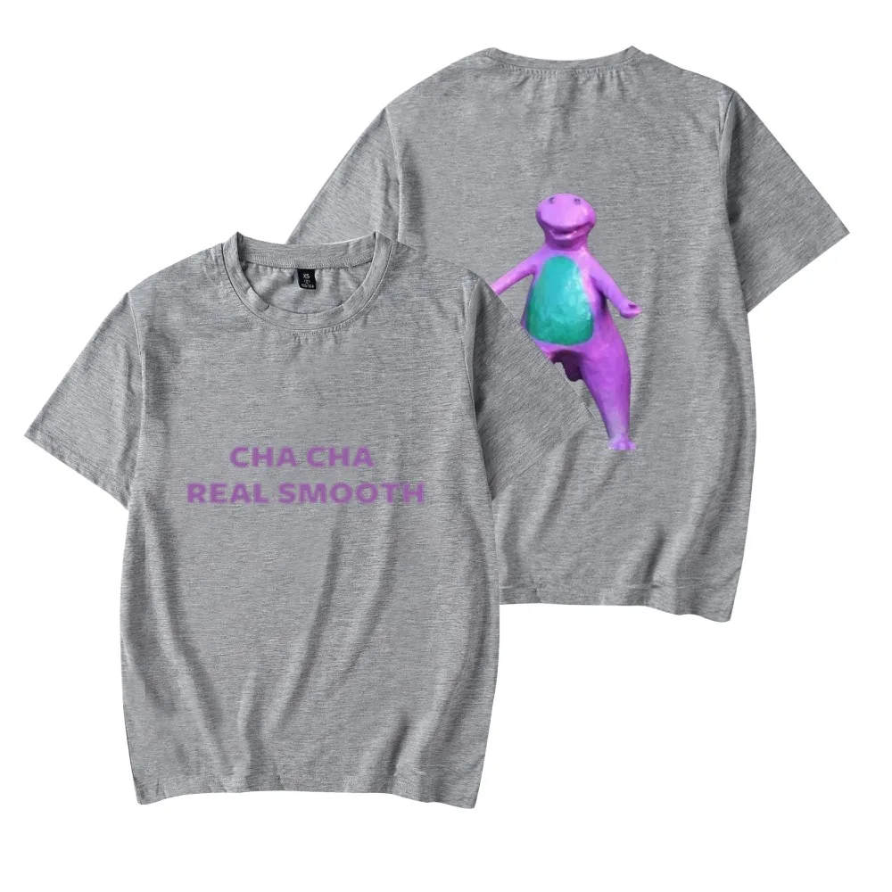 Cha Cha-T-shirt à Manches Courtes et Col Ras du Cou pour Homme et Femme, Streetwear Décontracté et Amusant, Harajuku