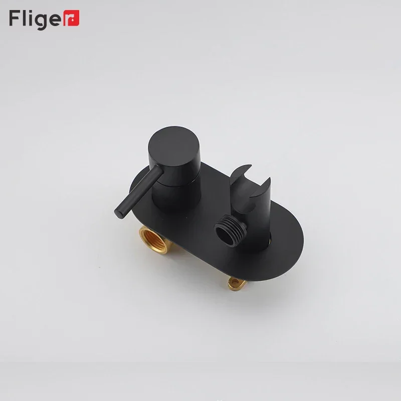 Fliger Hot Cold Water Angle Valve Mixing Water Valve Wall Brass Bidet Attachments Shower Diverter Valve Bathroom Accessories