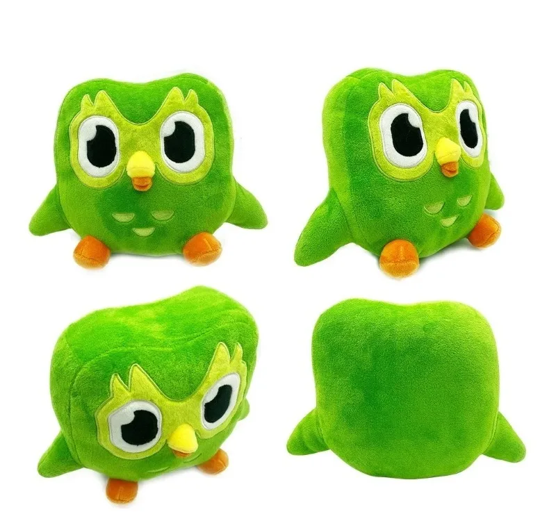 جميل الأخضر الثنائي بلوشي من الثنائي البومة الكرتون أنيمي ألعاب من نسيج مخملي لينة محشوة الحيوان بلوشي دمى الأطفال هدية عيد ميلاد