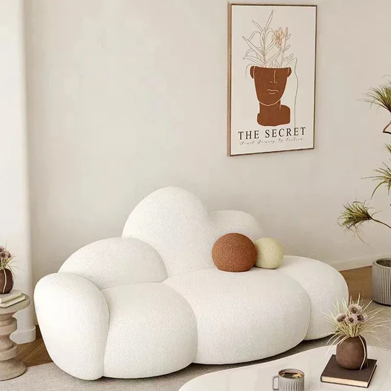 رخيصة تصميم أريكة بسيطة الحديثة نفث الشمال الأطفال أريكة سحابة بيضاء صالة المنزل Oturma Odası Kanepeleri أثاث غرفة المعيشة #5