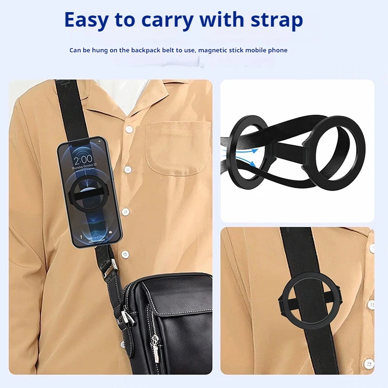 Doubleside Magnetic Buckle Holder 360° Rotation Foldable Phone Bracket for iphone 15 14 13 12Series Multi-fuction Phone Stand