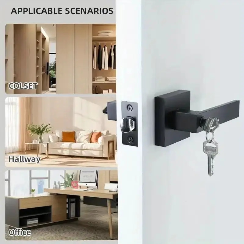 American 3-Point Lever Lock Heavy Duty Aluminum Passage Mechanical Door Lock