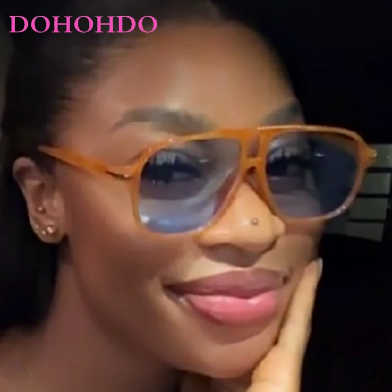 

Retro Twin Bridge Pilot Sunglasses For Women Men Brand Designer Summer Traveling Fashion Street Photography Sun Glasses UV400