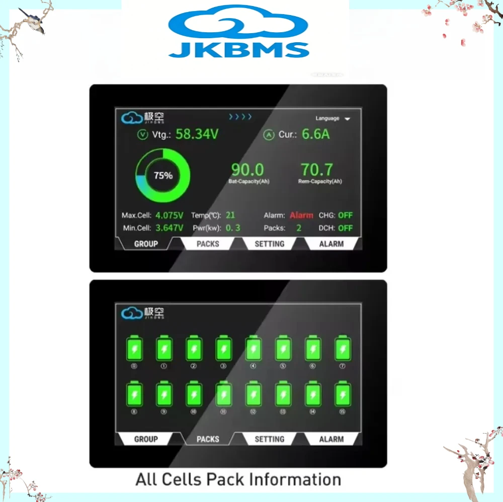 V19 JK-PB2A16S20P 7inch 4.3inch Touch Screen Display Perfectly Matched With JIKONG V19 Energy Etorage BMS（JIKONG PB BMS)）TC view 3