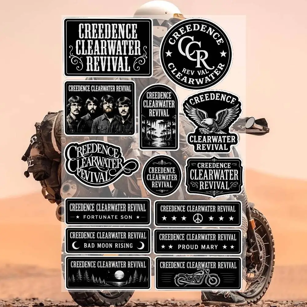 C-rE-E-D-E-nC-E- C-lE-a-rwa-tE-r RE-viva-l Waterproof Vinyl Stickers for Car Motorcycle Bike Skateboard Laptop Bottle Phone