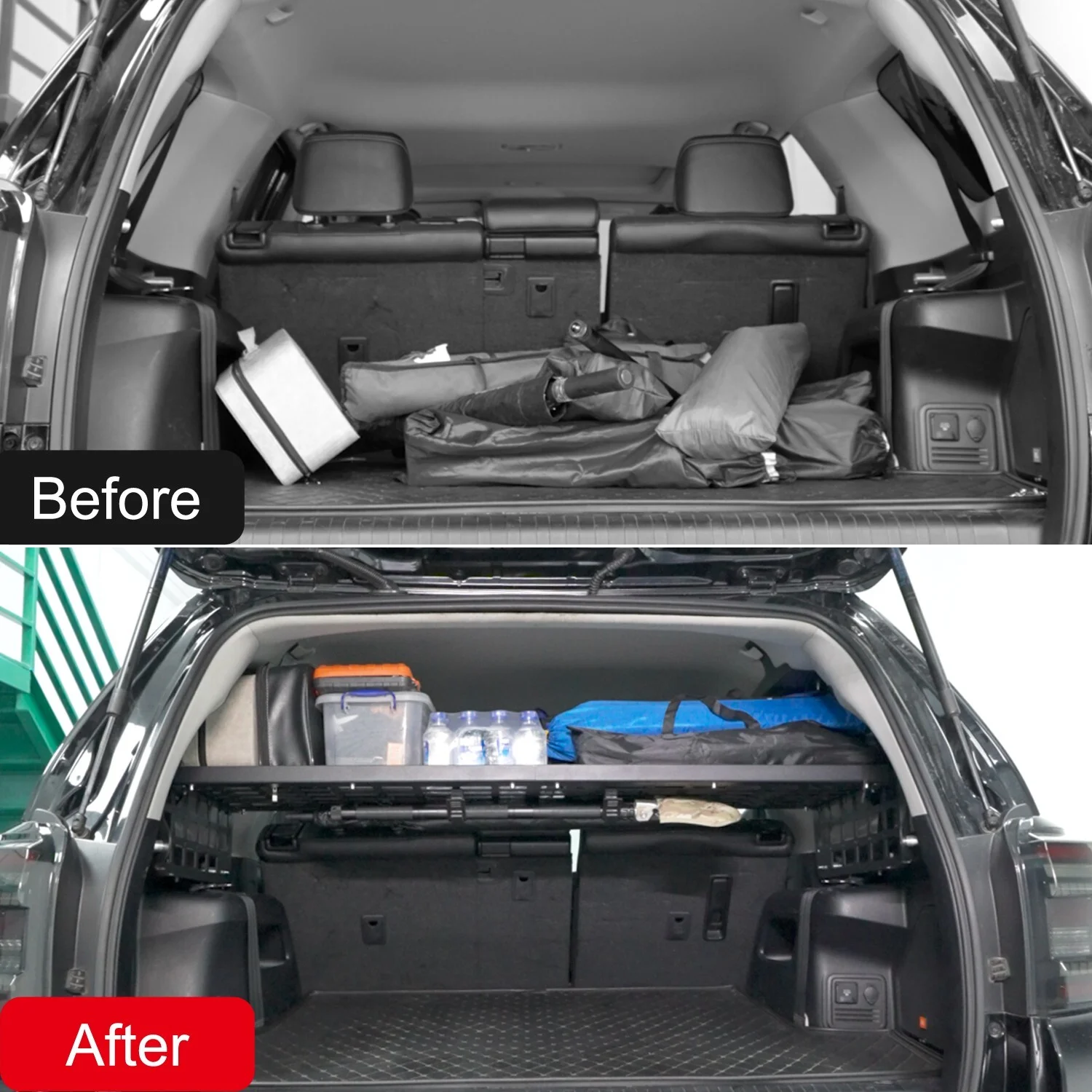 Trunk Storage Rack For Toyota 4Runner 2010-2024 Adjustable Height Cargo Shelf Organizer No Drilling Modification Car Accessories