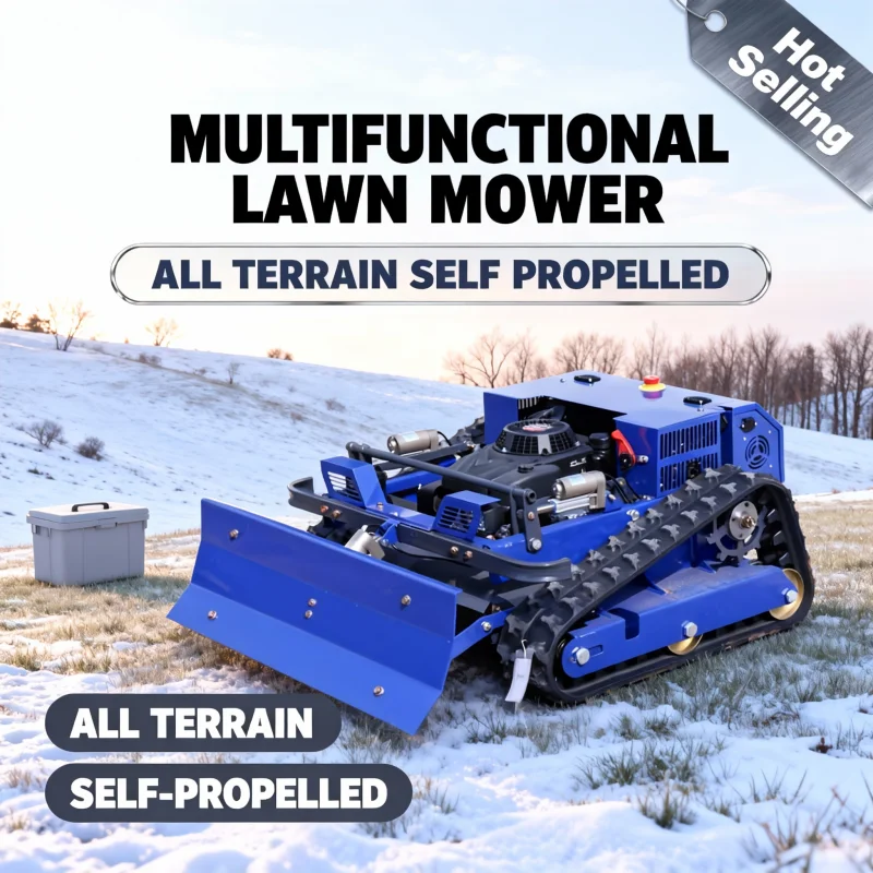 

Самоходная газонокосилка с дистанционным управлением по индивидуальному заказу — вездеходный робот с нулевым поворотом, с лопаткой для снега и цена со скидкой