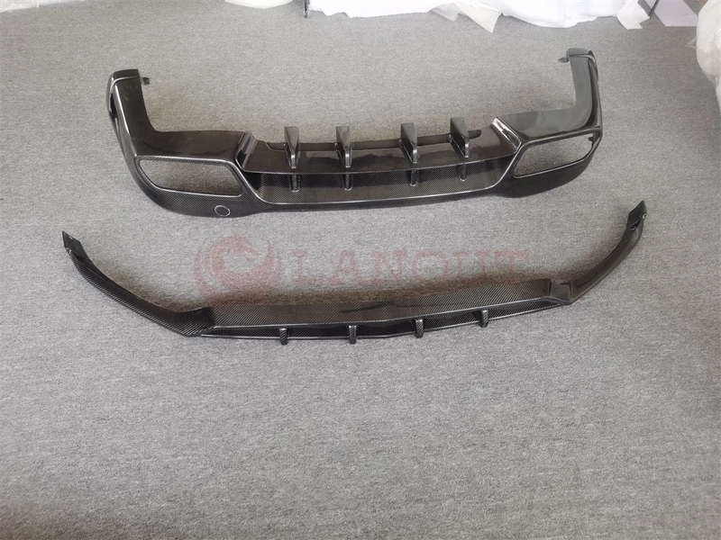 

For Benz GLC63 2020-2023 COUPE Real Carbon Fiber Front Bumper lip Rear Diffuser Spoiler Body Kit