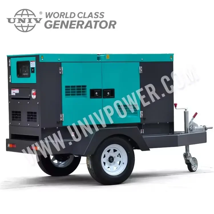 Gerador diesel móvel de motor de alta qualidade com garantia global de trailer pesado e tipo silencioso