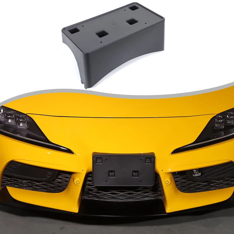 ABS Black For Toyota GR Supra MK5 A90 2019-2025 Car Styling Car Front License Plate Car Exterior Modification Accessories 1Pcs