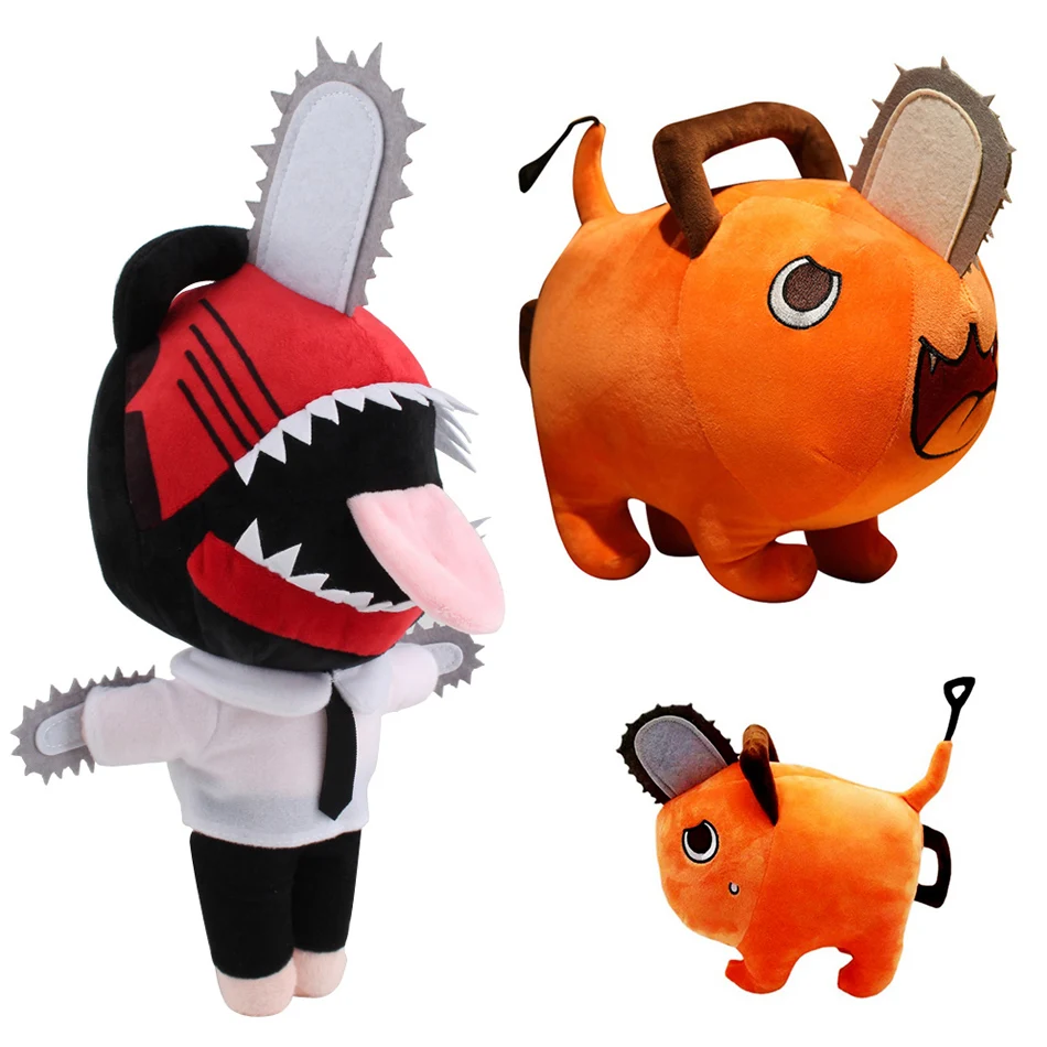 Anime Chainsaw Man Plush Toys Pochita Makima Denji Aki Power Plush Doll Cartoon Soft Stuffed Toy for Kids Christmas Gifts