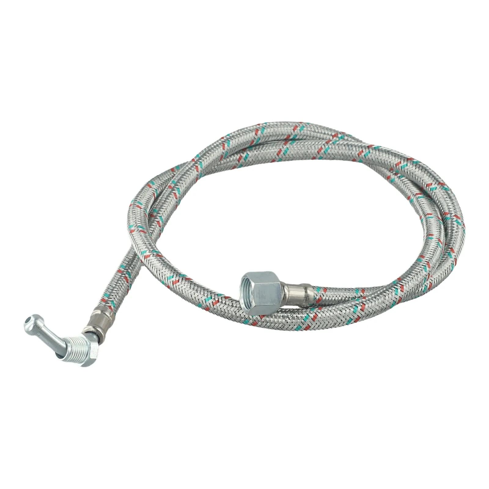 Replacement Oil Line for Riello 40 / Mectron Burners 38 Female x 14 Male Elbow Silver Color 90cm Length Installation