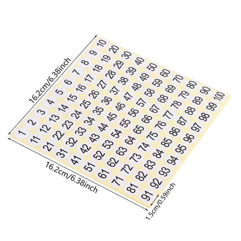 15 Lenzuola 1-200 Smalto per unghie Numero Etichetta Adesiva Vernice Gel Bottiglia di Colla Rossetto Unghie Punta Display Mark Numerazione Strumento per Manicure