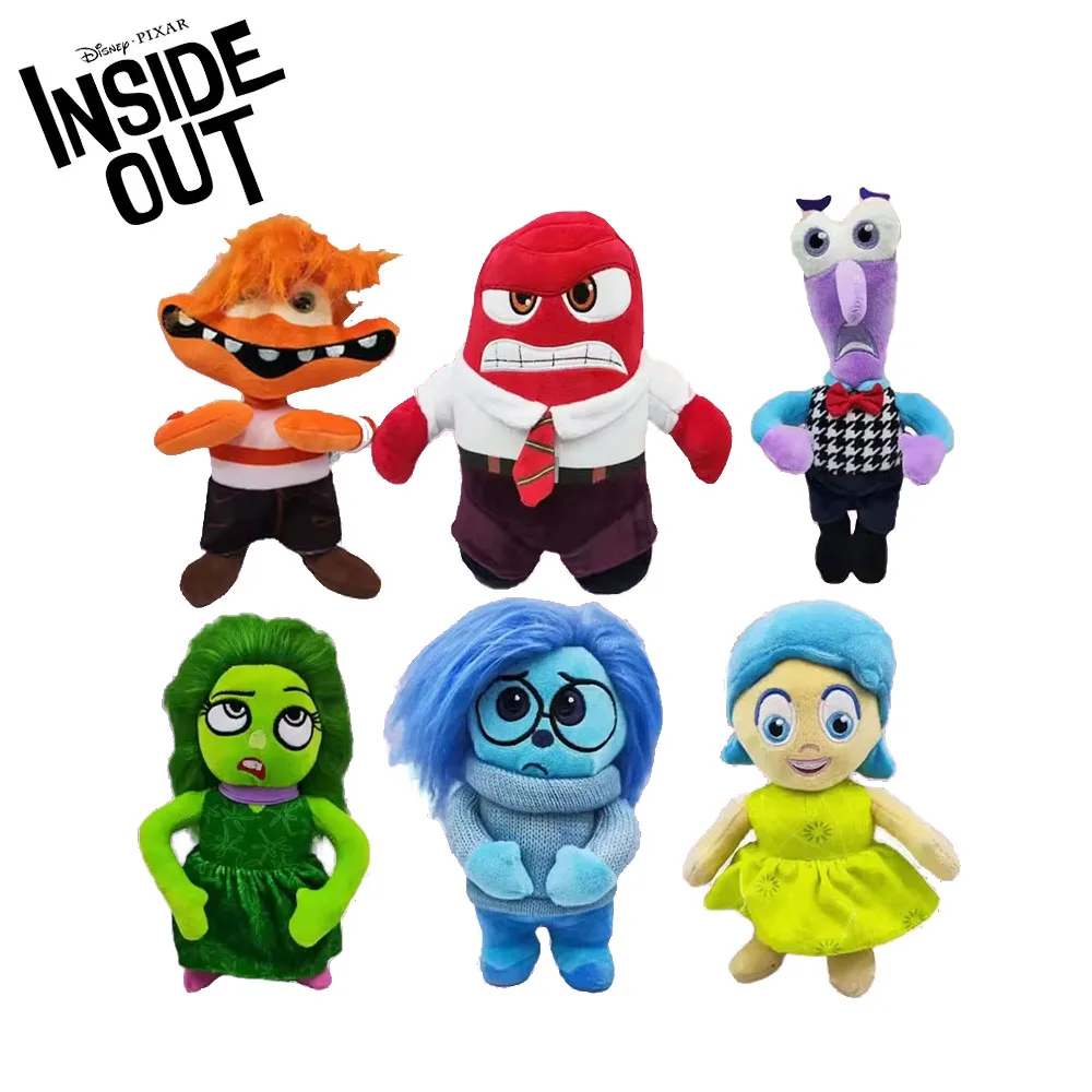 

Disney New Inside Out 2 Doll 20-26cm Plush Cartoon Toy Dolls Cute Joy Sadness Anger Fear Movie Stuffed Animals Toys for Children