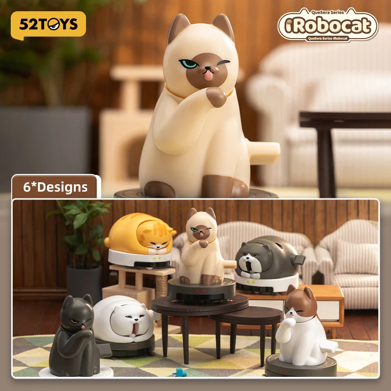 

52 ИГРУШКИ BLIND BOX Серия QueSera-iRobocat, Mystery Box, Коллекционная заводная игрушка, украшение для рабочего стола