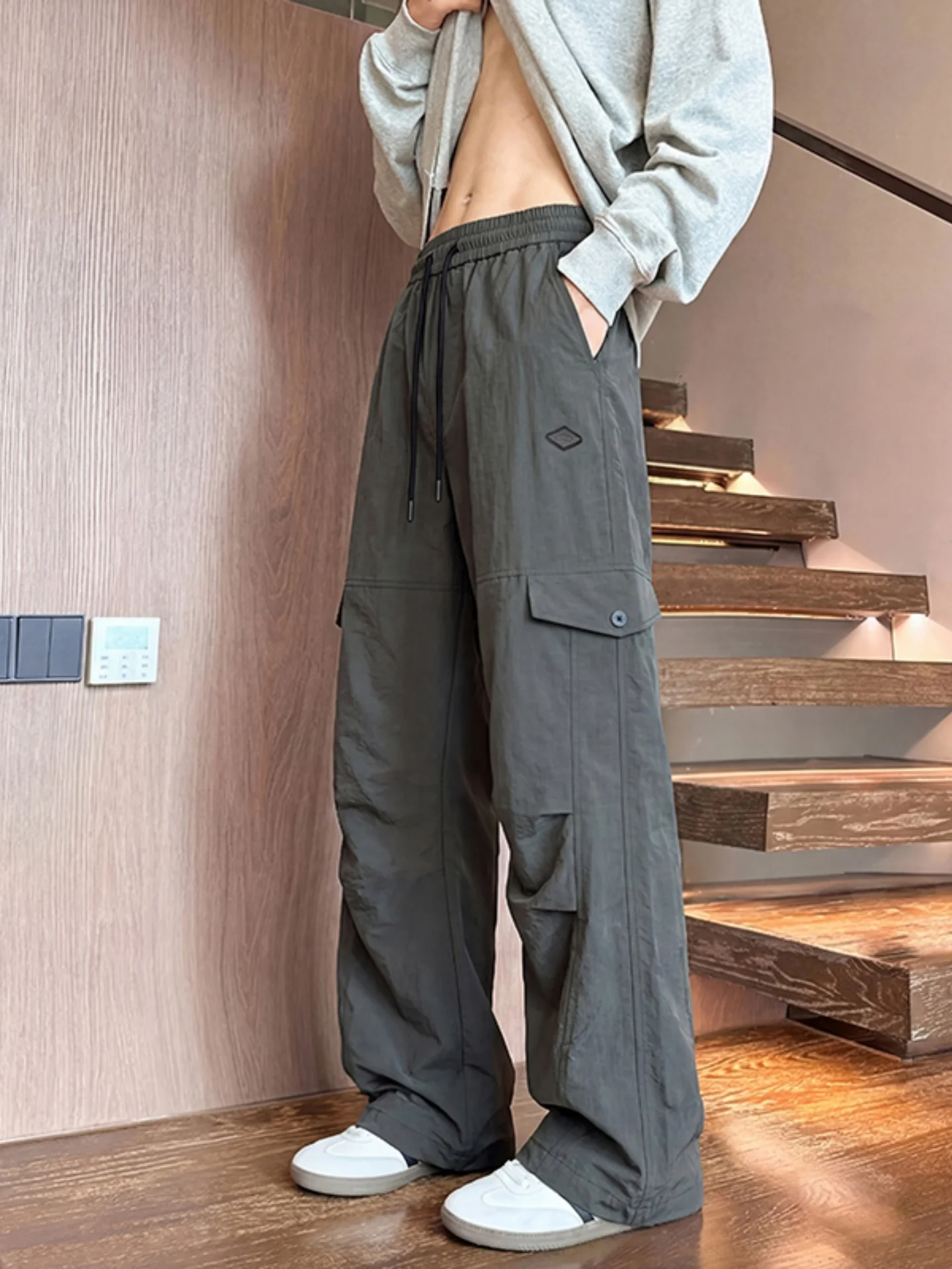 

Мужские прочные походные брюки для города и активного отдыха, складные, водонепроницаемые, из полиэфирного волокна, рабочие штаны, новинка весны