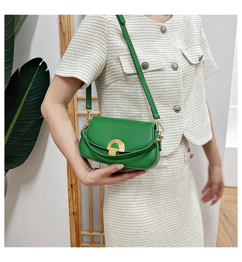 

2025 Summer New! Creative Minimalist Women's Solid Color Shoulder/Crossbody Bag – Versatile Simple Fashion Tote