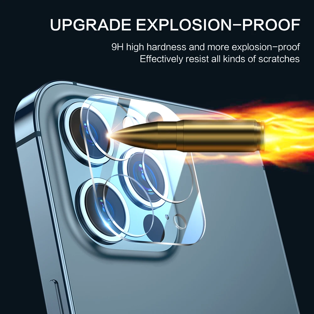 SmartDevil-Protector de cámara para iPhone 12 Pro Max, protección de lente HD, cubierta completa de vidrio