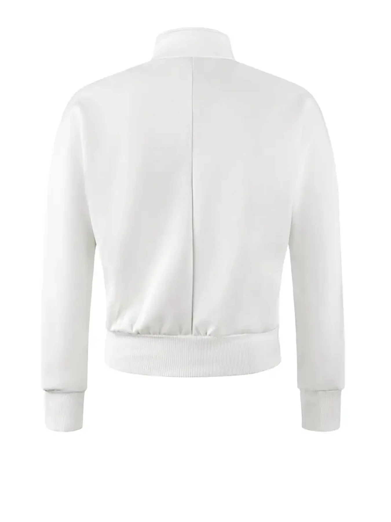 طقم رياضي مخطط أحمر جديد لعام 2025 مكون من قطعتين، وسترة بياقة واقفة وأكمام طويلة وسراويل مستقيمة برباط متوسط الخصر