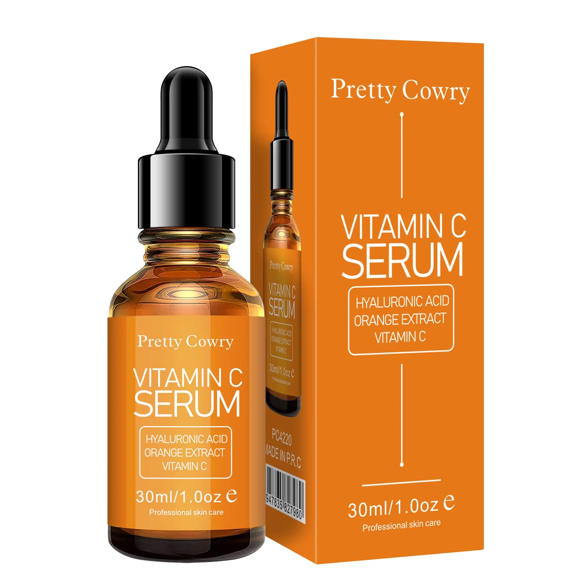 Pretty cowry vitamina c soro hidratação profunda antioxidante brilho desaparece manchas reduz a melanina melhora o suavização da pele maçante