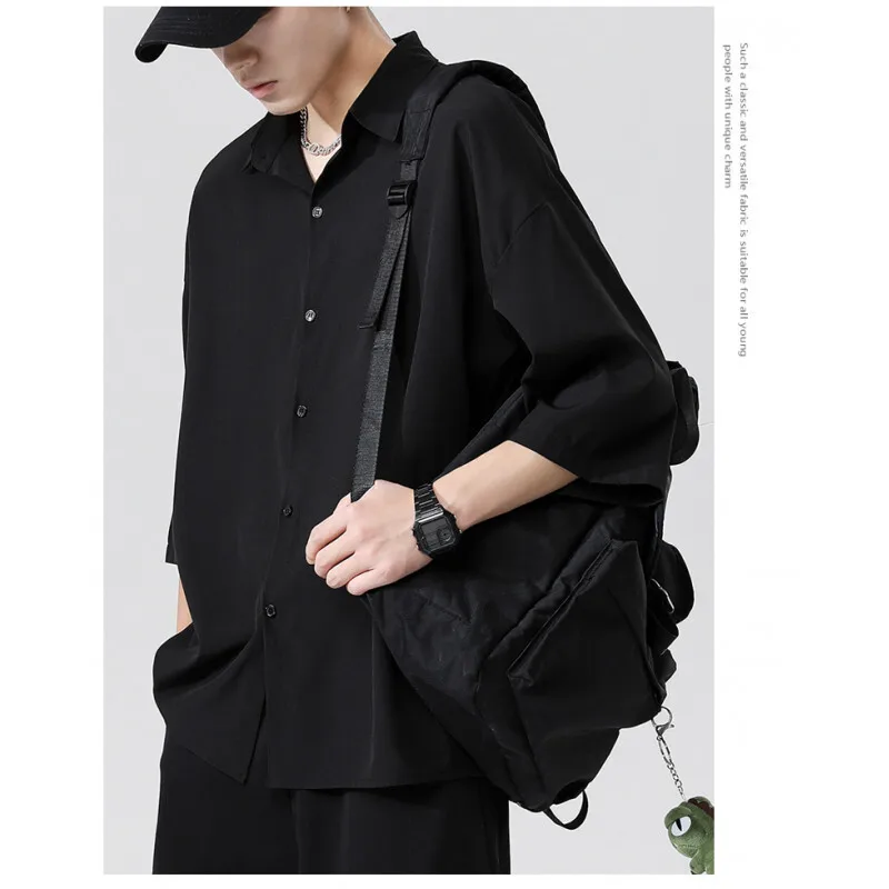 Summer Short Sleeved Shirt Men Society Mens Black Formal Dress Shirt Casual White Shirt Mens Office Formal Shirts Plus Size 5XL