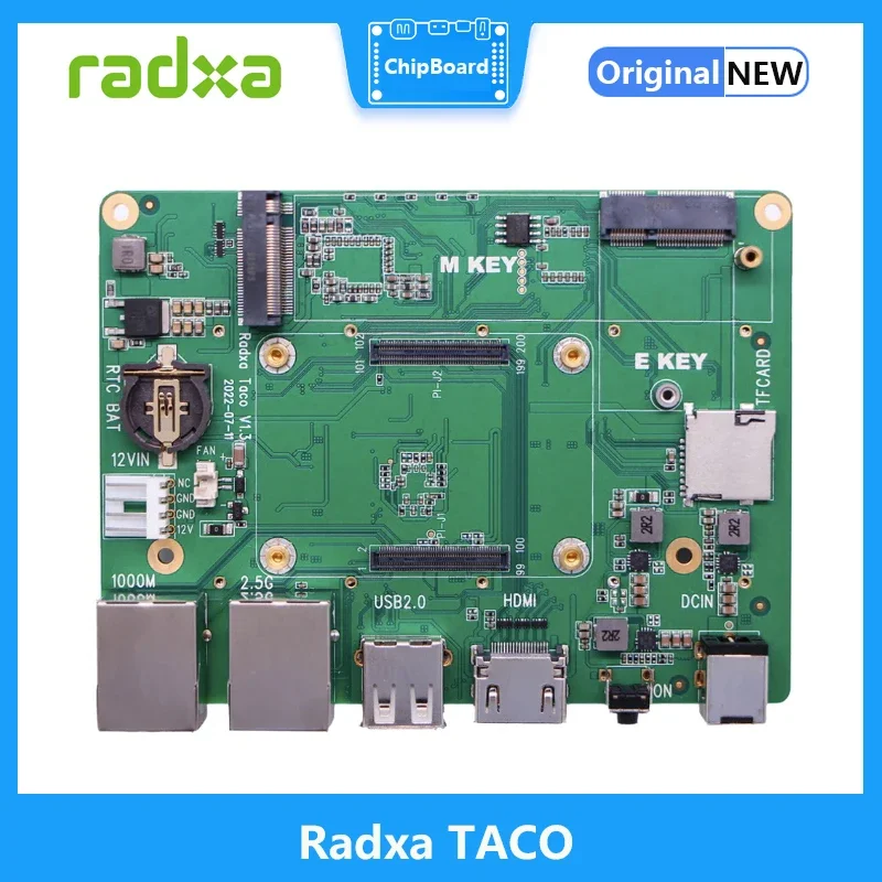 Radxa TACO Baseboard Support for the Raspberry PI CM4 to provide a NAS/Router Solution