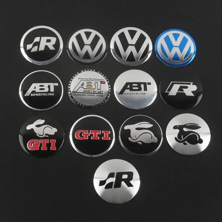 4pcs 56/60/65mm Car Wheel Center Decal Hub Sticker for VOLKSWAGEN Golf 5 6 7 Polo Passat Tiguan CC Bettle Bora Touran Decorative