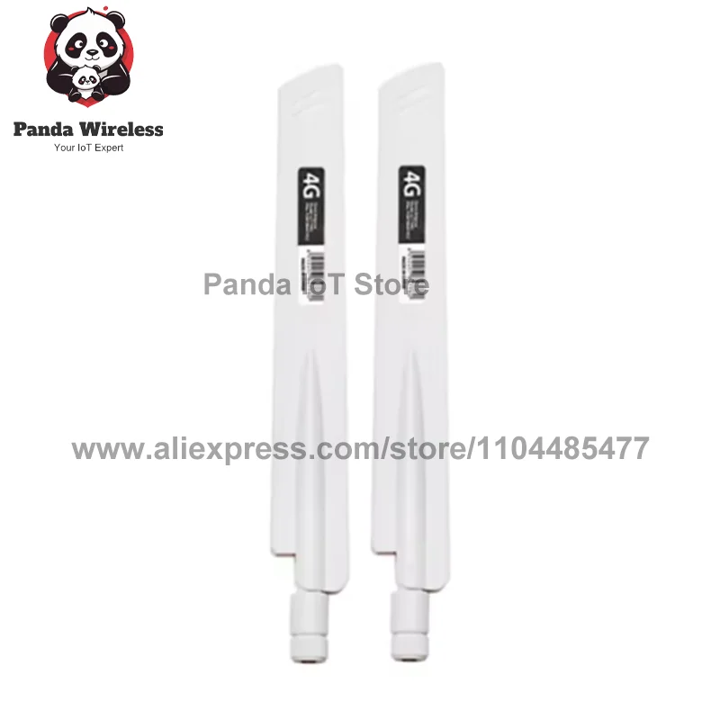 2pcs 4G Antenna SMA Male High Gain 38dBi 700-2700MHz For 3G LTE Wireless Network Card with 10/15cm U.FL to SMA Female Pigtail