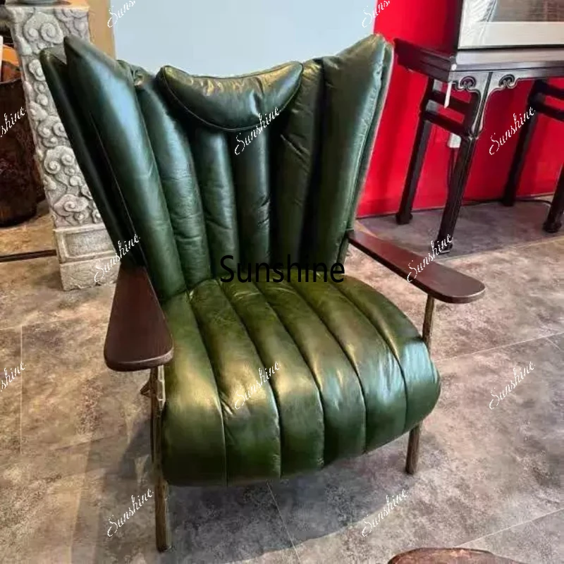 Leisure chair Tea room Master chair Antique light luxury retro single sofa