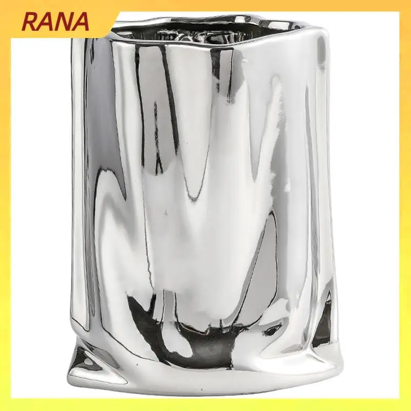 

RANA Nordic Electroplating Vases Flower Vase For Living Room Home Decoration Ornament Flower Arrangement Flower Pot-A Du