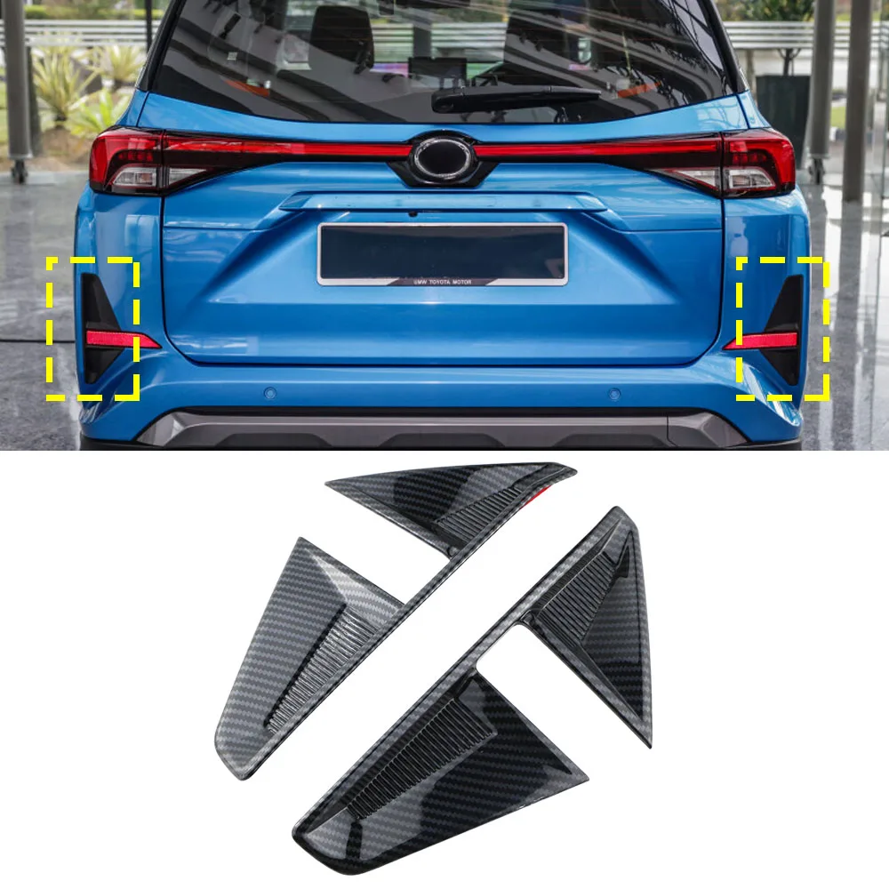 Car Rear Fog Light Lamp Trim for Toyota Veloz 2022 2023 2024 2Pcs/set Back Fog Light Frame Sticker Styling Exterior Accessories