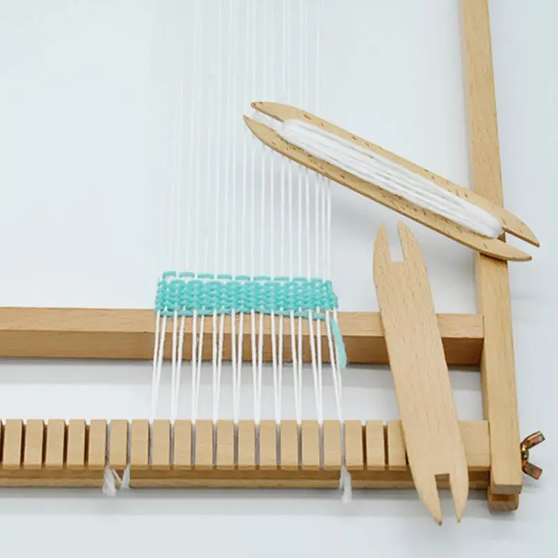 Beech Wood Weaving Shuttle Loom Knitting Tool Sweater Scarf Tapestry Coil Stick DIY Crafts 87HA