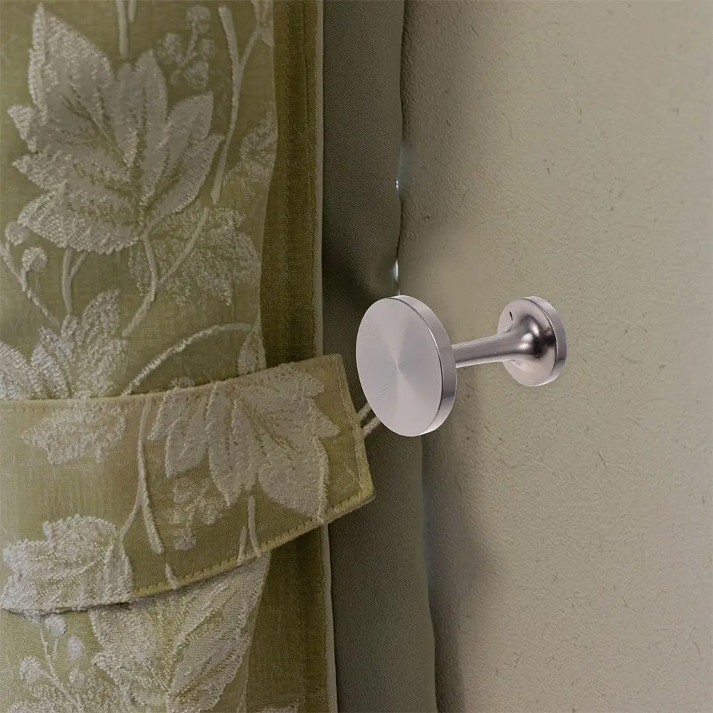 Wall Mounted Curtain Tiebacks Aluminum Alloy Metal Drapery Holdbacks Decorative Functional for Bedroom Living Room Home Use