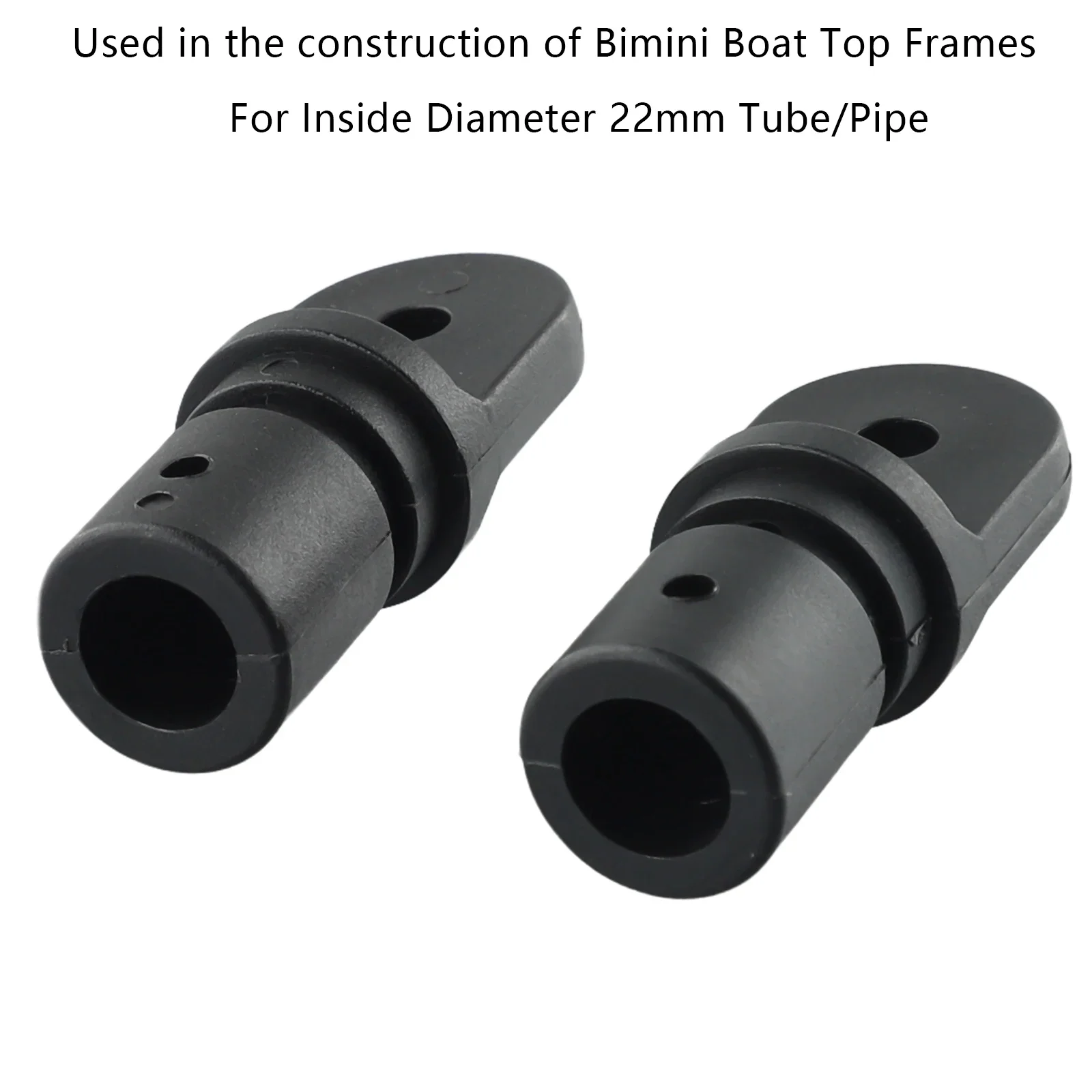 Marine Boat Bimini Top Nylon Insert Tube Eye End Fitting Hardware 2Pcs Suitable For Yacht And Watercraft Applications