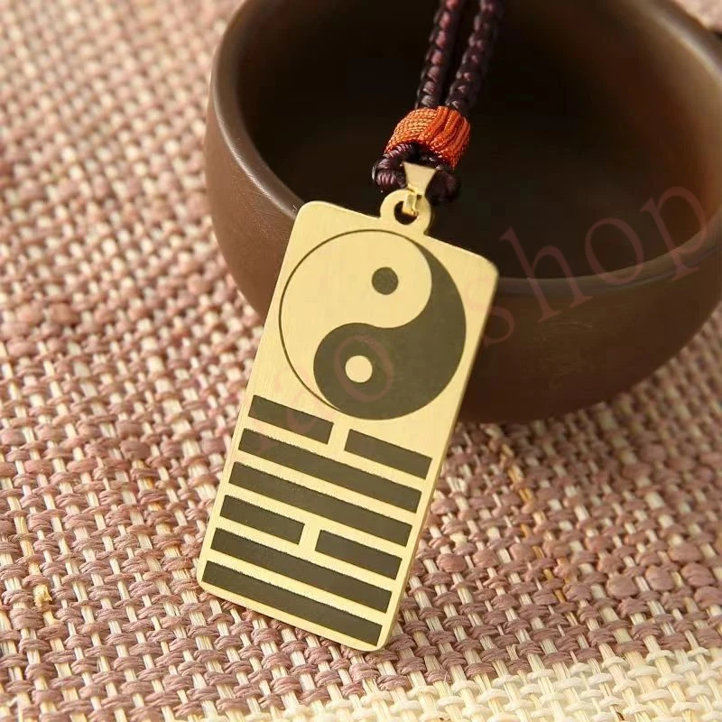 

Fate hexagram pendant, gold deficiency supplement, amulet necklace, men's and women's styles, Taoist jewelry