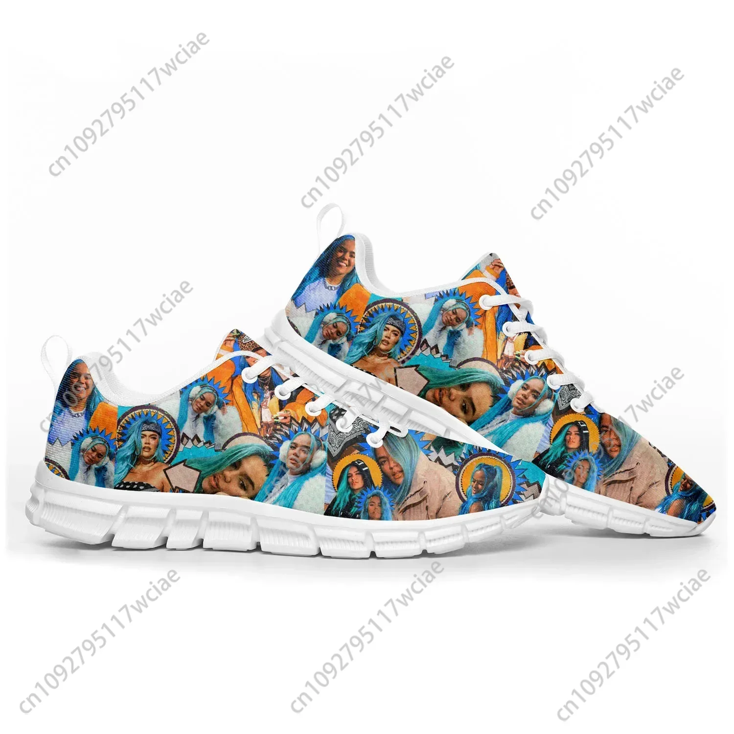 

Karol G Singer Printed Sports Shoes Mens Womens Teenager Sneakers Casual Custom High Quality Couple Shoes White