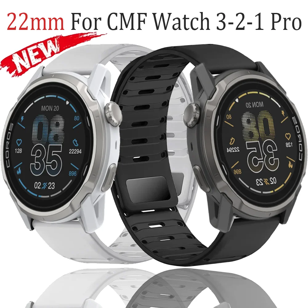 22 مللي متر سيليكون حزام ل كوروس ساعة PACE Pro/3 APEX 4 42 مللي متر الرياضة المغناطيسي مشبك سوار معصمه ل CMF ساعة 3-2-1 برو الفرقة #1